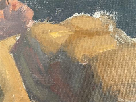 Vintage Nude Female Figure Study Oil Painting EBay