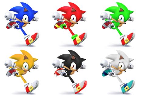 Sonic Ssb4 Recolors By Shadowgarion On Deviantart
