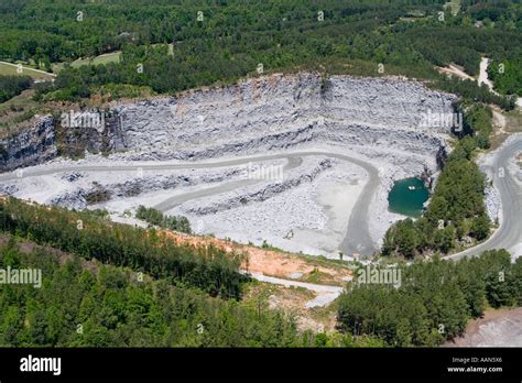 Aerial View Of A Granite Quarry In Northwest Georgia Stock Photo Alamy