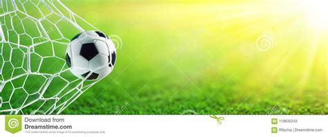 Soccer Ball In Goal Stock Image Image Of Stadium Championship 118635243
