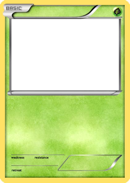 Bw Grass Basic Pokemon Card Blank By The Ketchi In 2021 Pokemon Cards