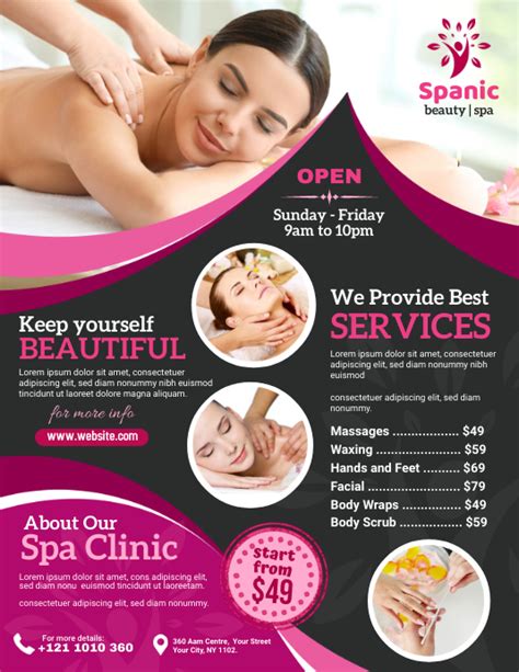 Spa And Salon Flyer Template Postermywall