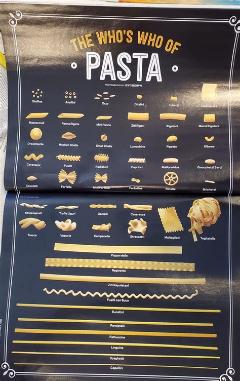 Names Of Pasta Types Aria Art