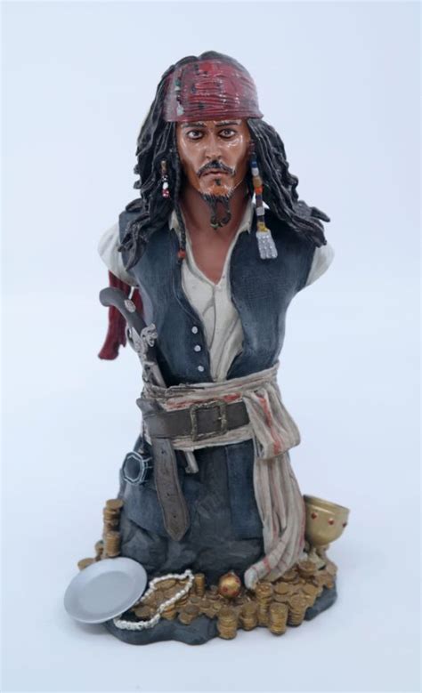 NECA Pirates Of The Caribbean Jack Sparrow Mini Bust ID Octdisneyana Van Eaton Galleries