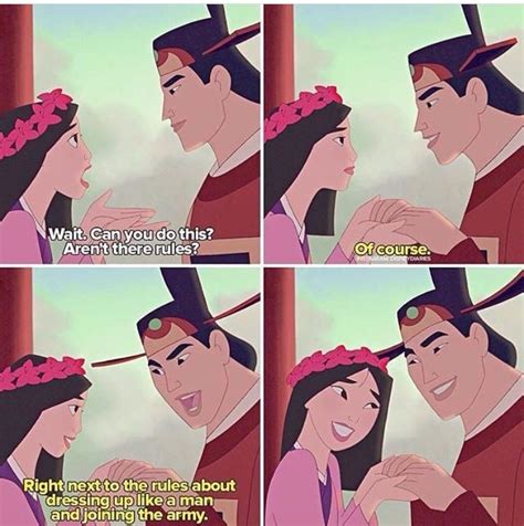 😂😂😂 Funny Disney Jokes Disney Memes Disney Quotes Disney Cartoons Funny Humor Mulan Quotes