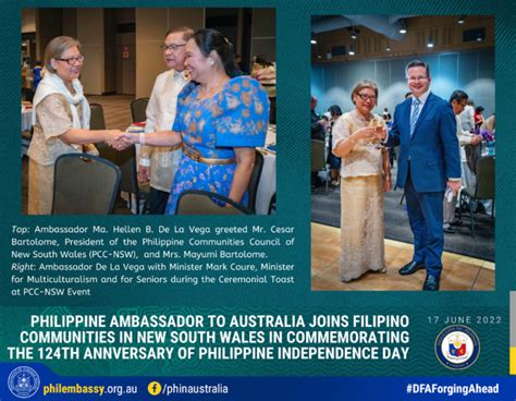 philippine ambassador to australia joins filipino communities in new south wales in