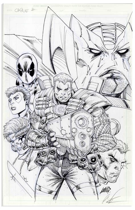 Lot Detail Original Cover Art For Cable By Creator Rob Liefeld