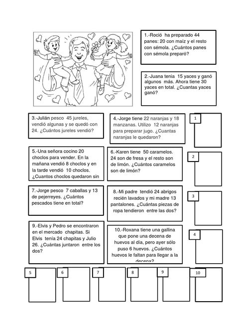 Problemas De Suma Para Segundo De Primaria Estudiar