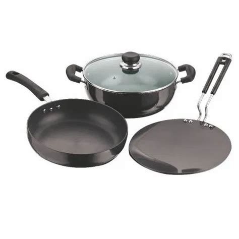 Vinod Cookware Black Non Stick Cookware Set For Kitchen At Best Price