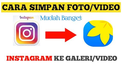 Cara Simpan Foto Instagram KEGALERI - YouTube