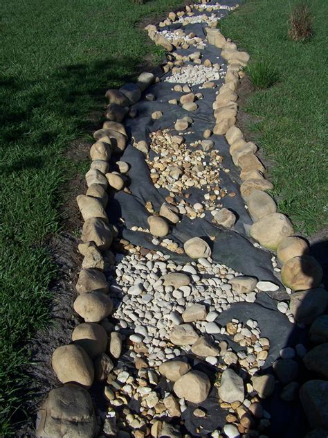 Dry Creek Bed In Progress Dry Riverbed Landscaping Landscaping With