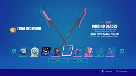 How To Unlock Pairing Blades Neon Pairing Blades In Fortnite Battle