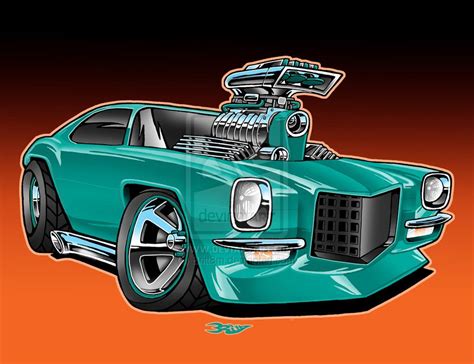 Bitchin Camaro By Britt8m On Deviantart Cartoon Car Drawing Car