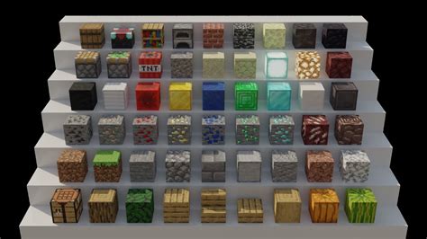 3d Asset 52 Minecraft Blocks Cgtrader