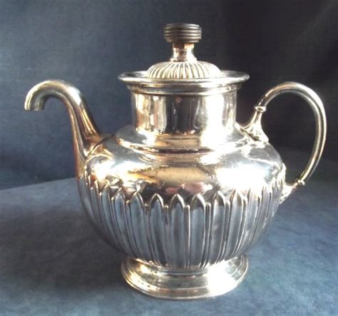 Antique And Rare Automatic Silver Plated Victorian Teapot By James