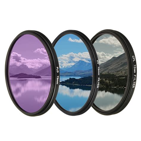 Camera Lens Filter Kit Set Uv Cpl Fld 3 In 1 Bag For Canon For Other