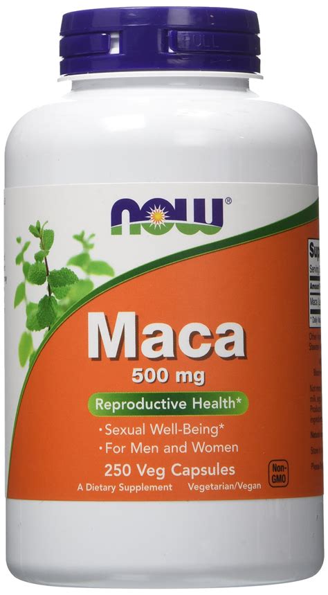 Maca Capsules Now 500mg Reproductive Health For Men And Women 250 Veggie Caps 733739047625 Ebay