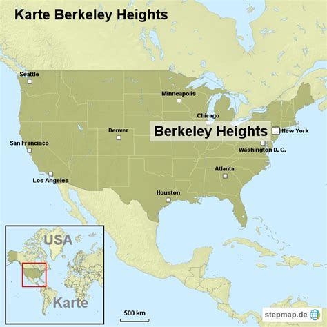 Stepmap Karte Berkeley Heights Landkarte Für Usa