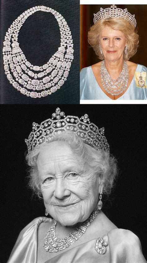 Queen Mothers Greville Collier A Five Strand Necklace Can Be Worn A Two Strand And A Three