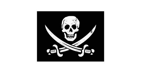 John Rackham Calico Jack Pirate Flag Jolly Roger Postcard Zazzle