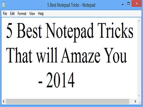 Best Notepad Tricks