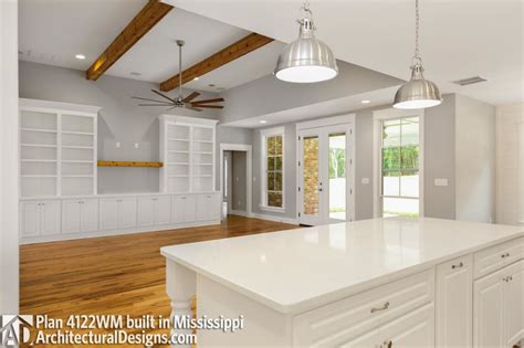 Farmhouse Plan 4122WM Comes To Life In Mississippi Kitchen Elevation