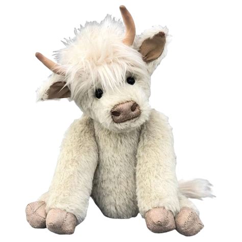 10 Inch Simulation Highland Cow Plush Toy Soft Stuffed Animal Doll