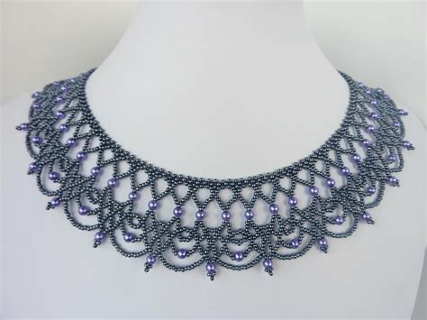 Free Beading Pattern For Necklace Lacy Net Seed