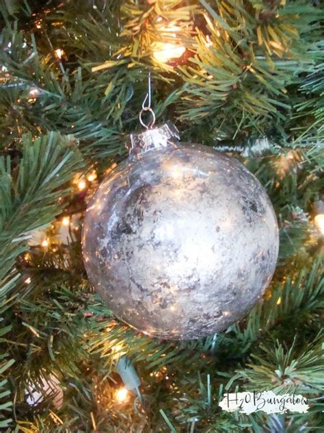 Diy Mercury Glass Christmas Tree Ornament H2obungalow