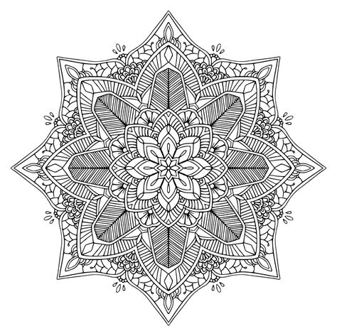 50 Detailed Meditative Mandala Print Out Coloring Pages PDF | Etsy