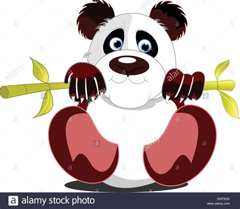 Little Sitting Panda Vector Illustration Stock Vector Image And Art Alamy
