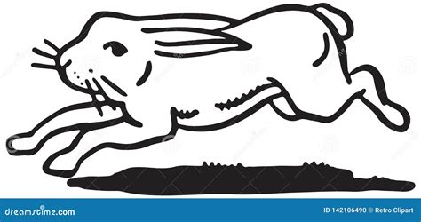 Running Rabbit Animation Sprite Vector Illustration