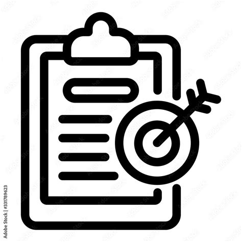 Summary Target Icon Outline Summary Target Vector Icon For Web Design