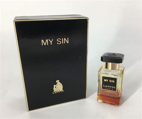 lanvin my sin flacon extrait de parfum 10 ml forme rectangulaire étiquette [ ] lot 171