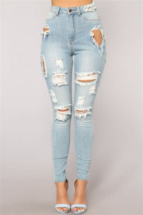 Available In Light Blue In 2020 Cute Ripped Jeans Outfit Womens
