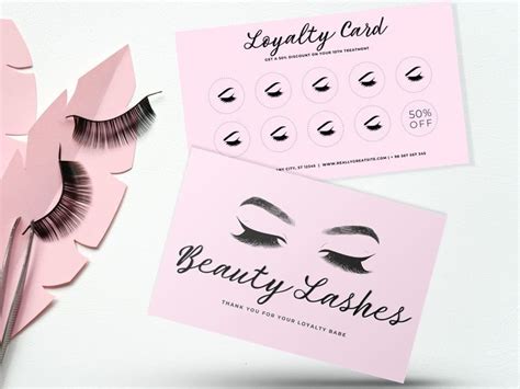 Beauty Business Cards Beauty Lash Lash Artist Loyalty Card