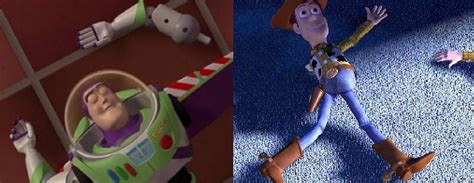 cinematic parallels in “toy story” 1995 buzz lightyear loses his arm in “toy story 2” 1999