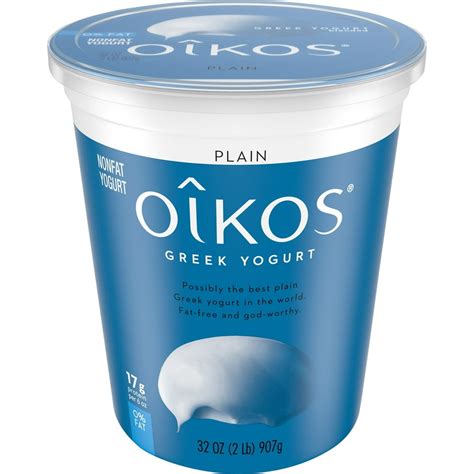 Oikos Nonfat Plain Greek Yogurt 32 Oz