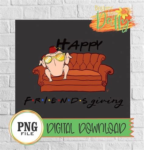 Friendsgiving Monica Geller Turkey Head Digital Transfer Etsy
