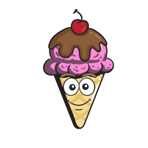 Cartoon Cone Cream Emoji Ice Icon Free Download