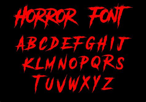 Horror Font Svg Horror Alphabet Svg Horror Svg Instant Etsy