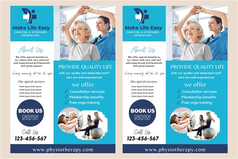 Physiotherapy Flyer Canva A4 Flyer Template Health Poster Etsy