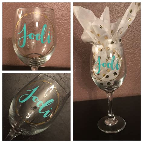 Personalized wine glass with my cricut. | Personalized wine glass, Wine glass, Personalized wine