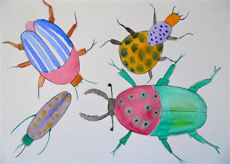 Splodge Podge Art Bugs Quick Art Lessons By Louise De Masi Insect
