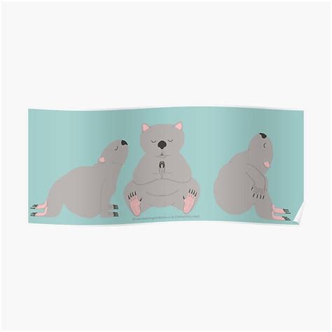 Yoga Wombat Poster For Sale By Bdogcreations Redbubble