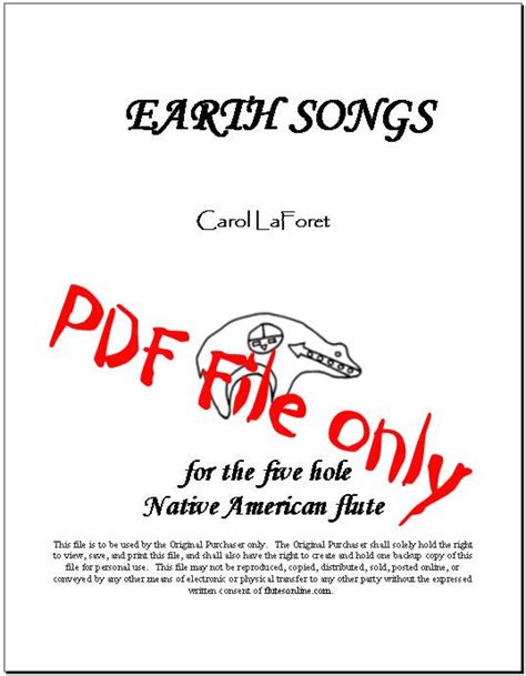 Earth Songs For The 5 Hole Native American Flute Pdf File