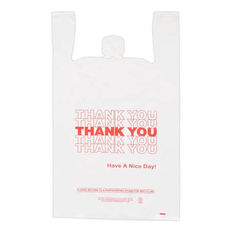 Our thank you bags comes equipped with 2 carry handles that make it a practical perfect solution for any plastic shopping bag applications. Thank You Bags: Large Red Thank you Plastic T-Shirt Bag ...