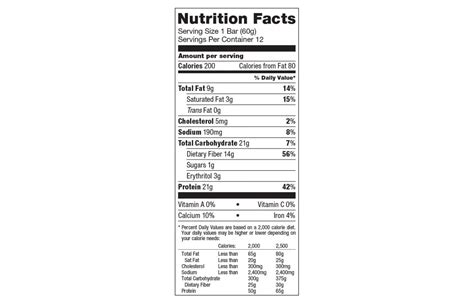 Nutrition Facts For Quest Bars Besto Blog