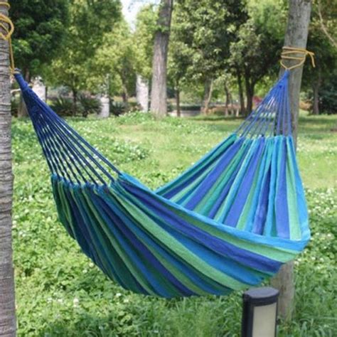 Cm Persons Striped Hammock Outdoor Thickened Canvas Hanging Bed
