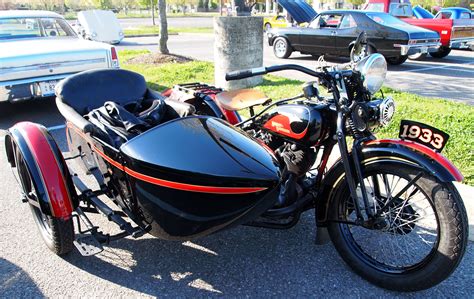 1933 Harley Davidson Flathead With Sidecar Motorcycle Sidecar Harley